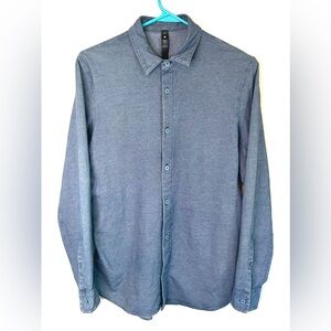 Lululemon Shirt Mens XS Blue Button-Up Long Sleeve Vented Stretch